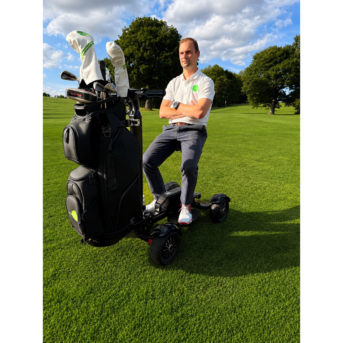 Birdie Glide Electric Golf Scooter - Including FREE Umbrella, Umbrella Holder, Seat and Phone Holder