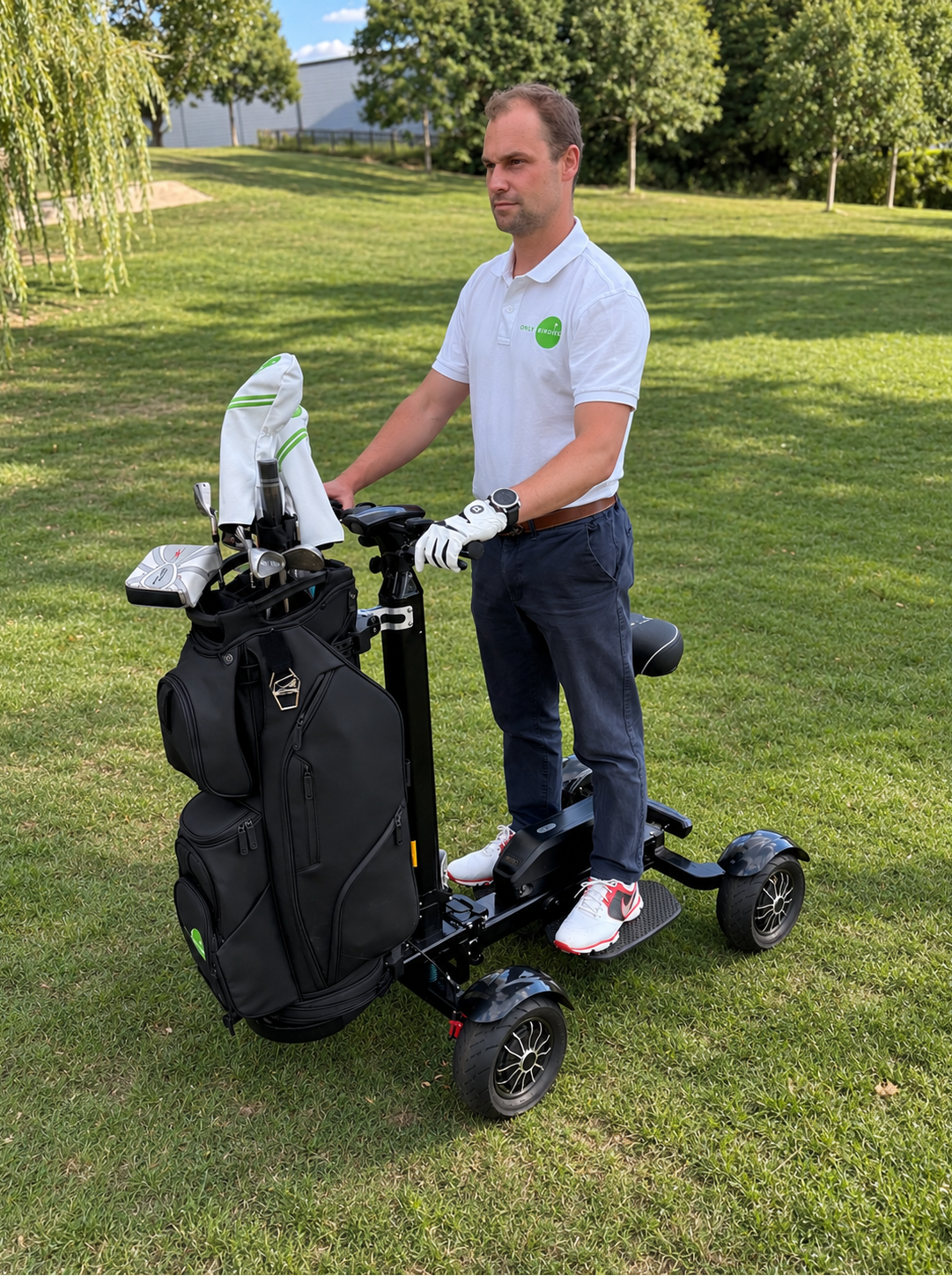 Birdie Glide Electric Golf Scooter - Including FREE Umbrella, Umbrella Holder, Seat and Phone Holder