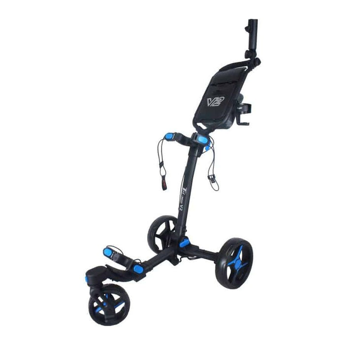 Axglo Tri-360 V2 Push Trolley (Black/Blue) - With FREE Gift - Only Birdies