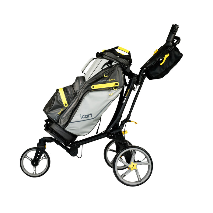 iCart Volta 360 3 Wheel Push Trolley - Black - Only Birdies