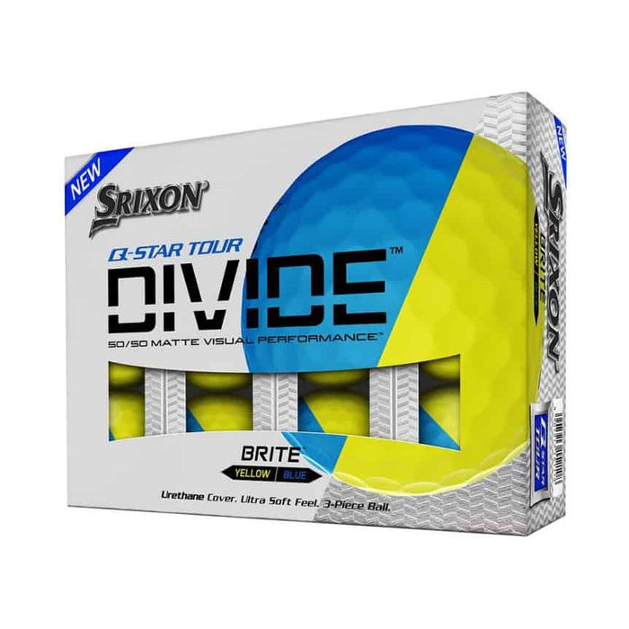 Srixon Q-Star Divide Yellow/Blue Golf Balls (12) - Only Birdies