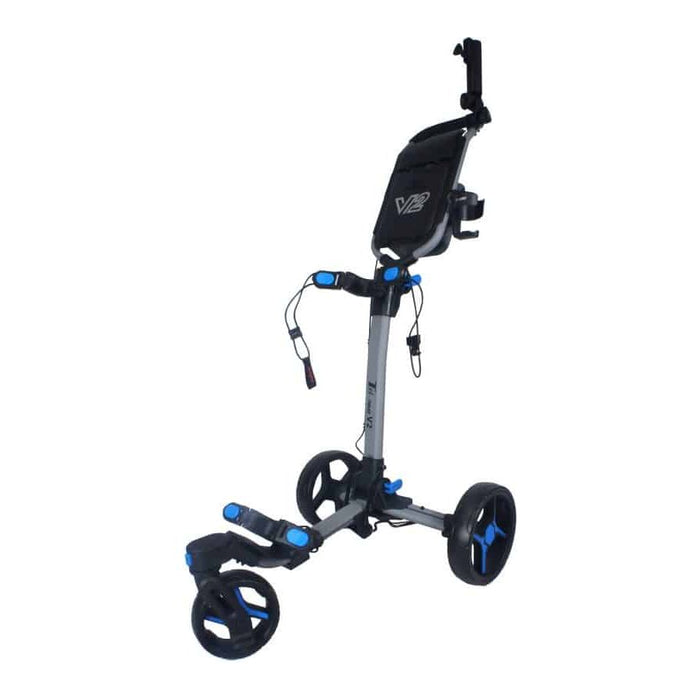 Axglo Tri-360 V2 Push Trolley (Grey/Blue) - With FREE Gift