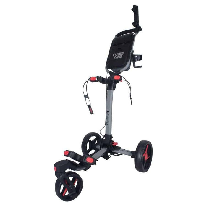 Axglo Tri-360 V2 Push Trolley (Grey/Red) - With FREE Gift